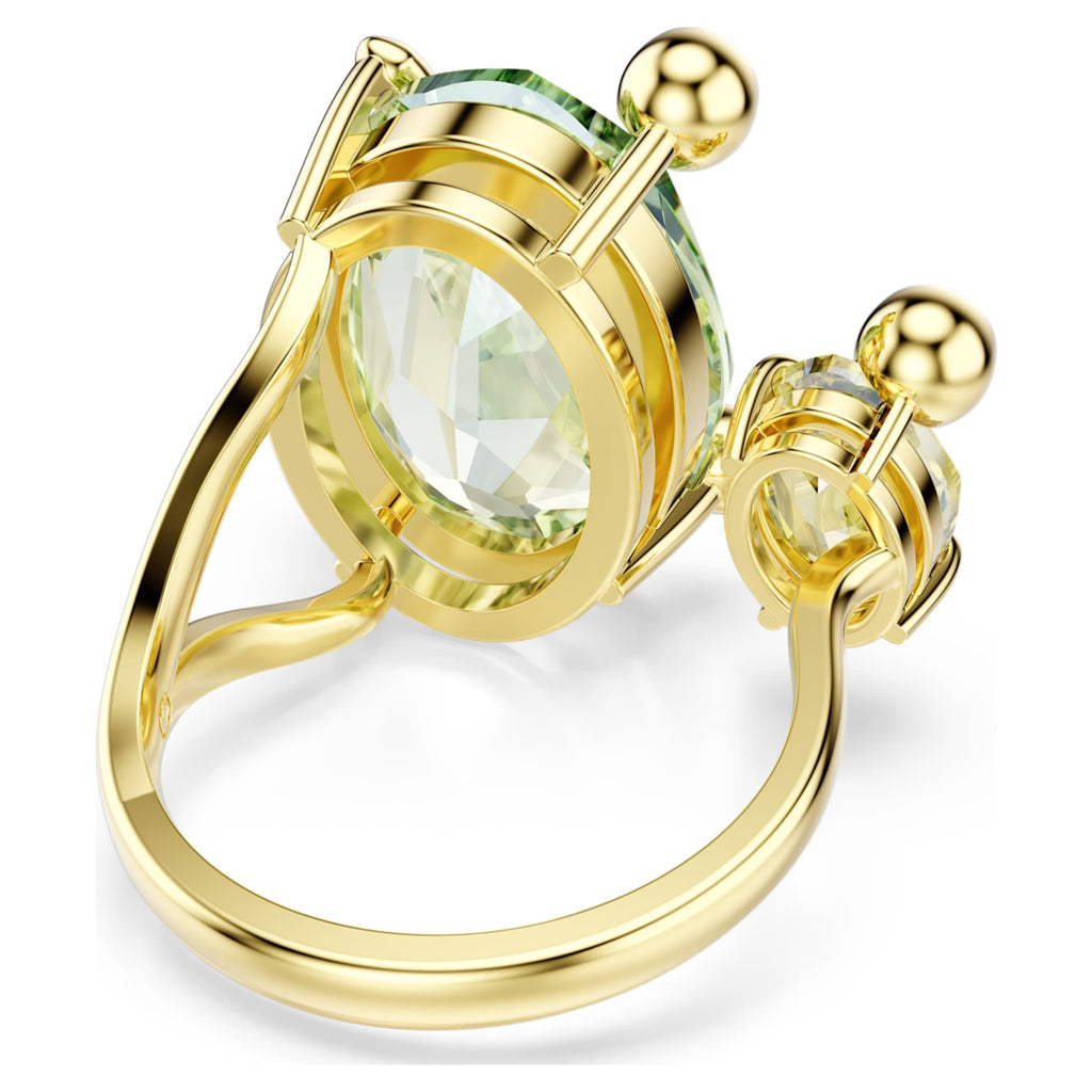Swarovski Gema open ring Mixed cuts, Multicolored, 18K gold finish