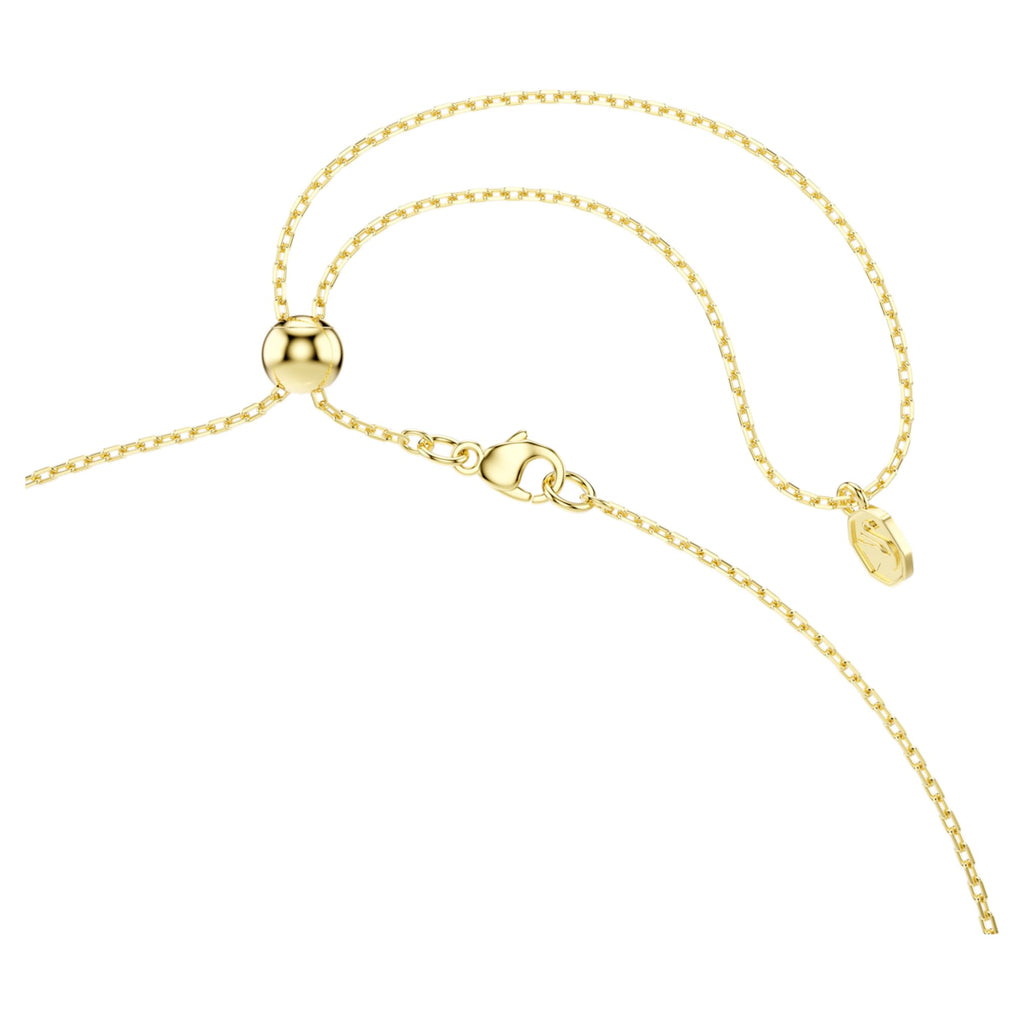 Swarovski Gema pendant Mixed cuts, Dangling crystals, Multicolored, 18K gold finish