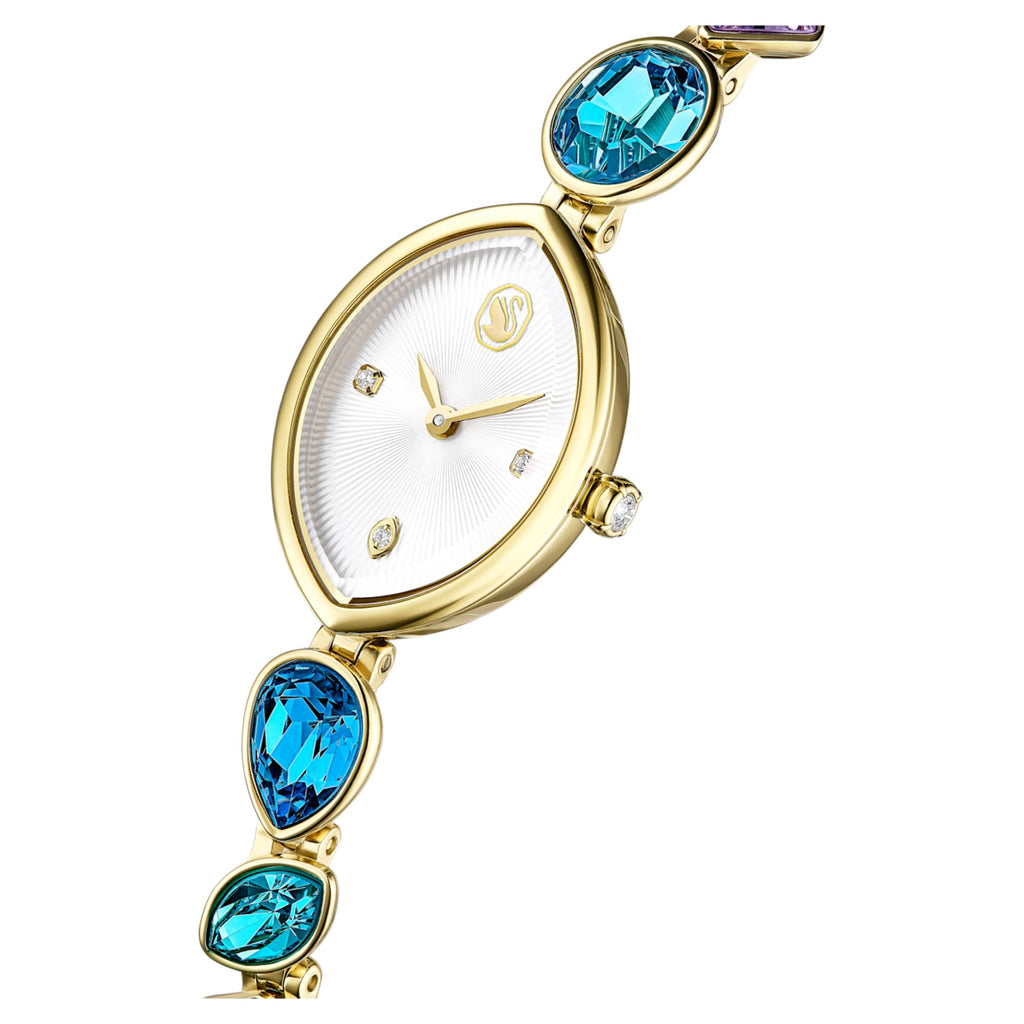 Swarovski Gema watch Crystal bracelet, Gold tone, Gold-tone finish