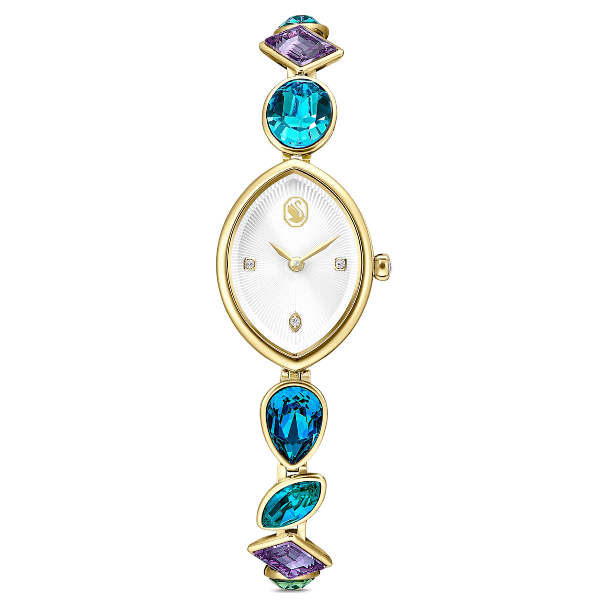 Swarovski Gema watch Crystal bracelet, Gold tone, Gold-tone finish