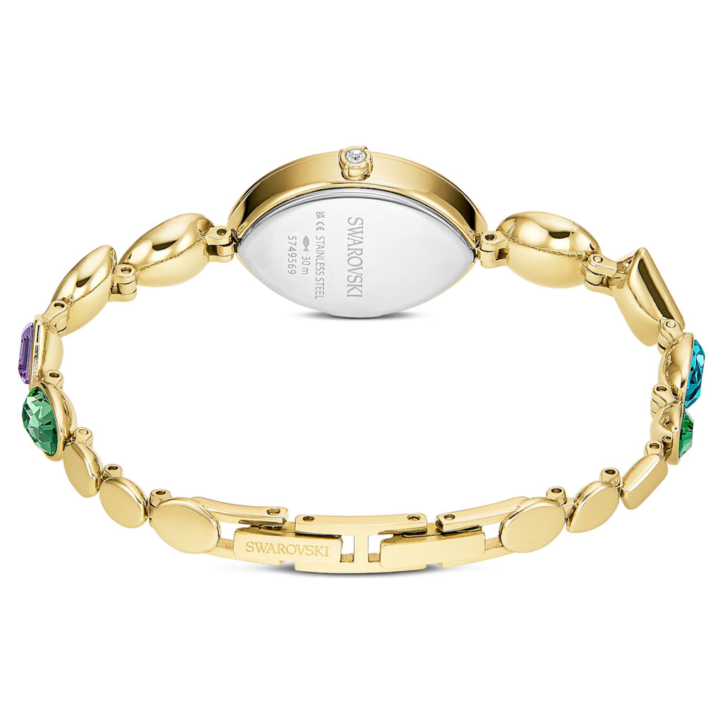 Swarovski Gema watch Crystal bracelet, Gold tone, Gold-tone finish