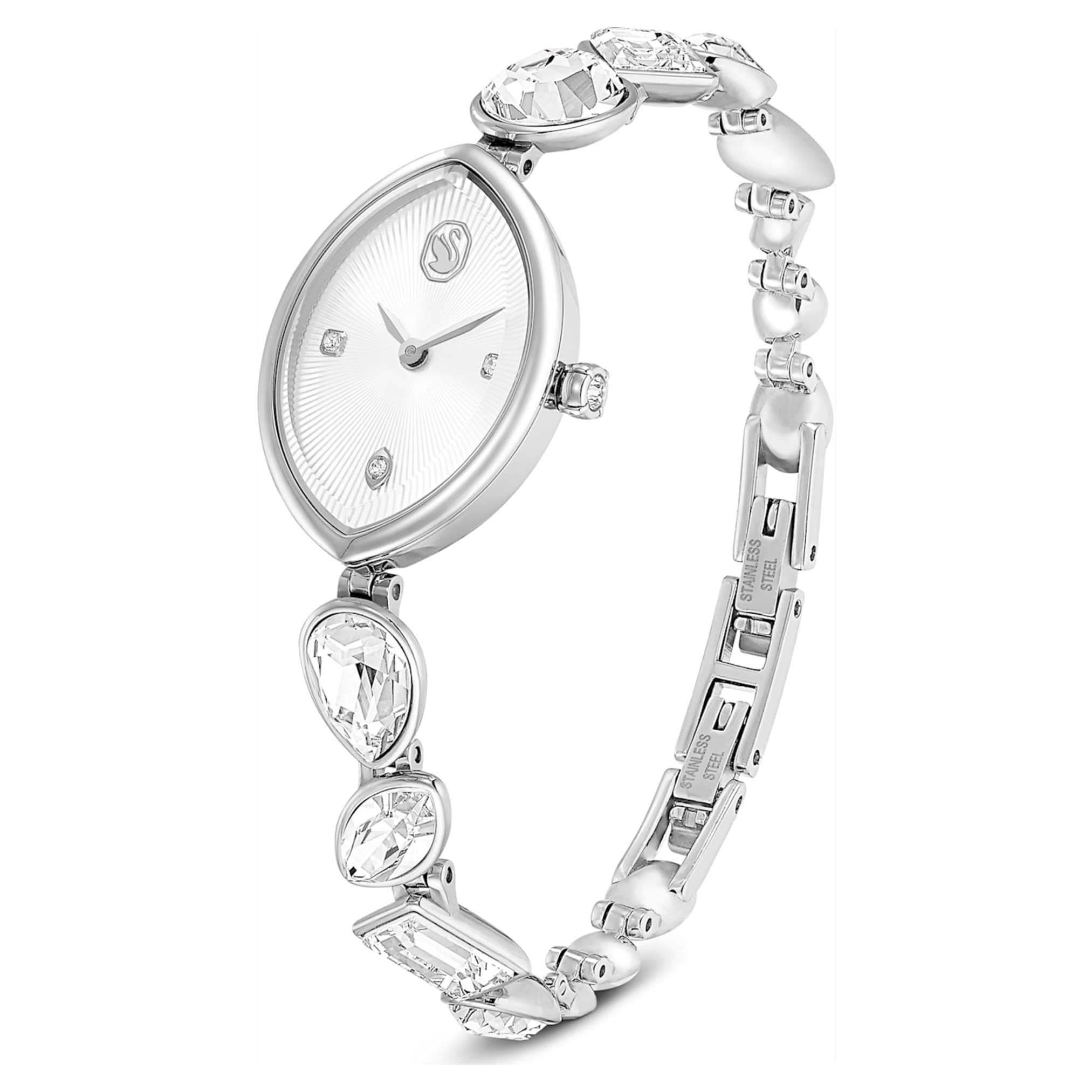 Swarovski Gema watch Crystal bracelet, Silver tone, Stainless steel