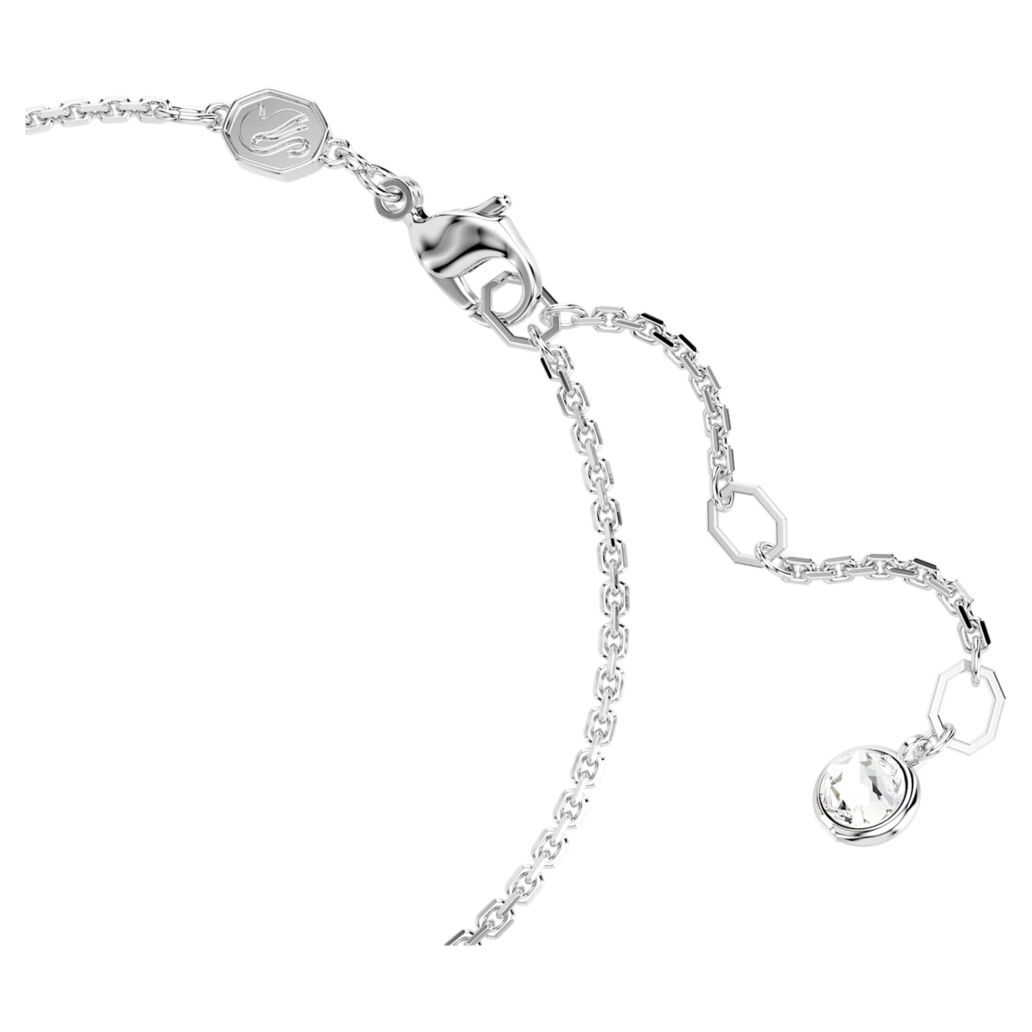 Swarovski Hyperbola bracelet Infinity, White, Rhodium plated