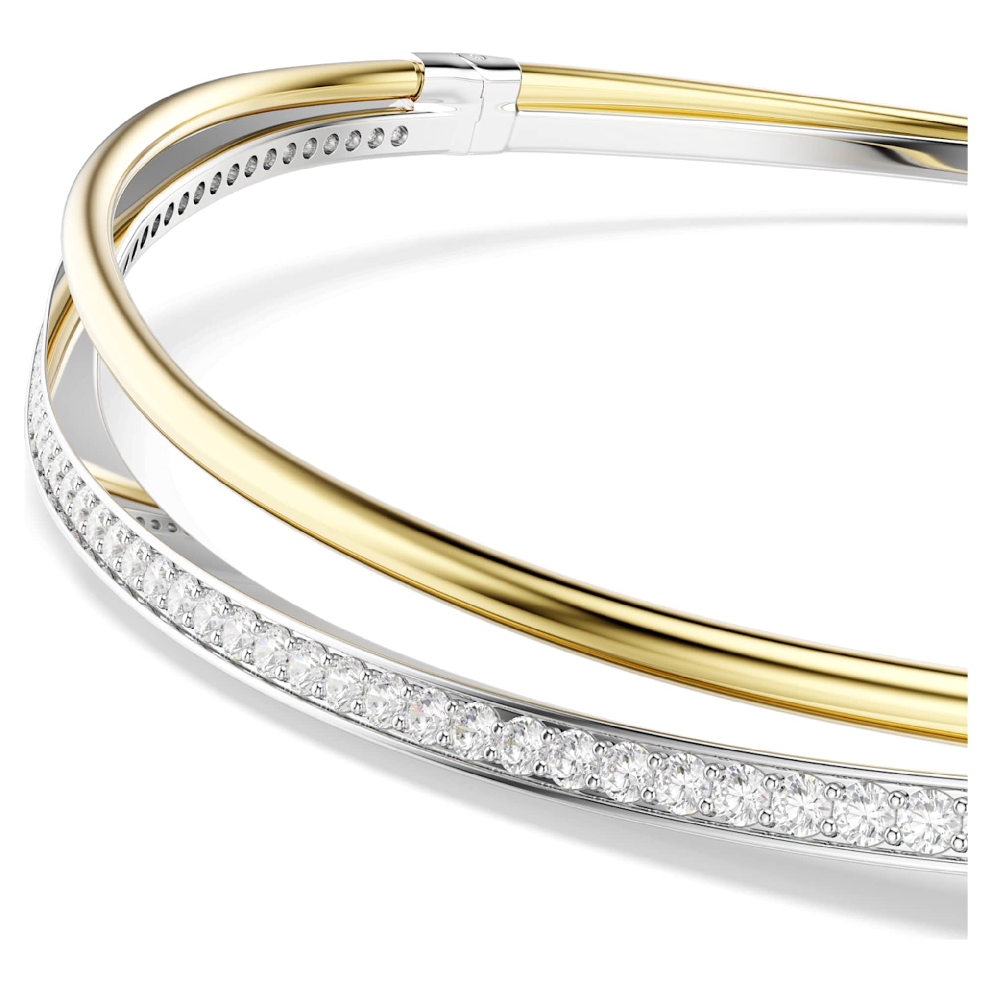Swarovski Hyperbola choker Round cut, White, Mixed metal finish