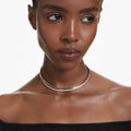 Swarovski Hyperbola choker Round cut, White, Mixed metal finish