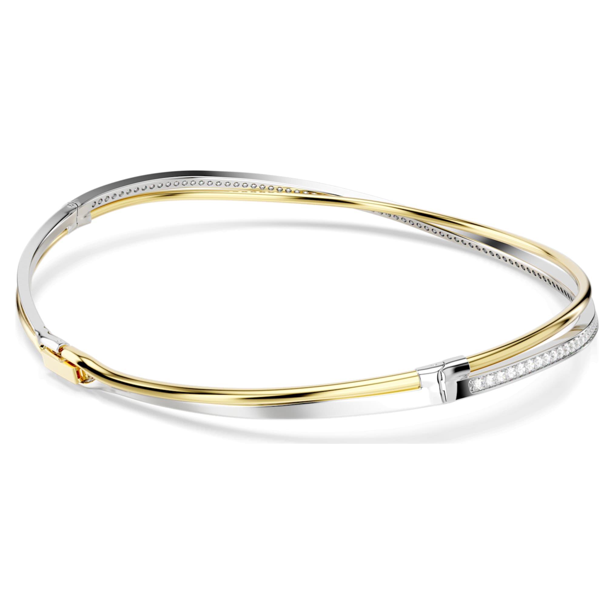 Swarovski Hyperbola choker Round cut, White, Mixed metal finish