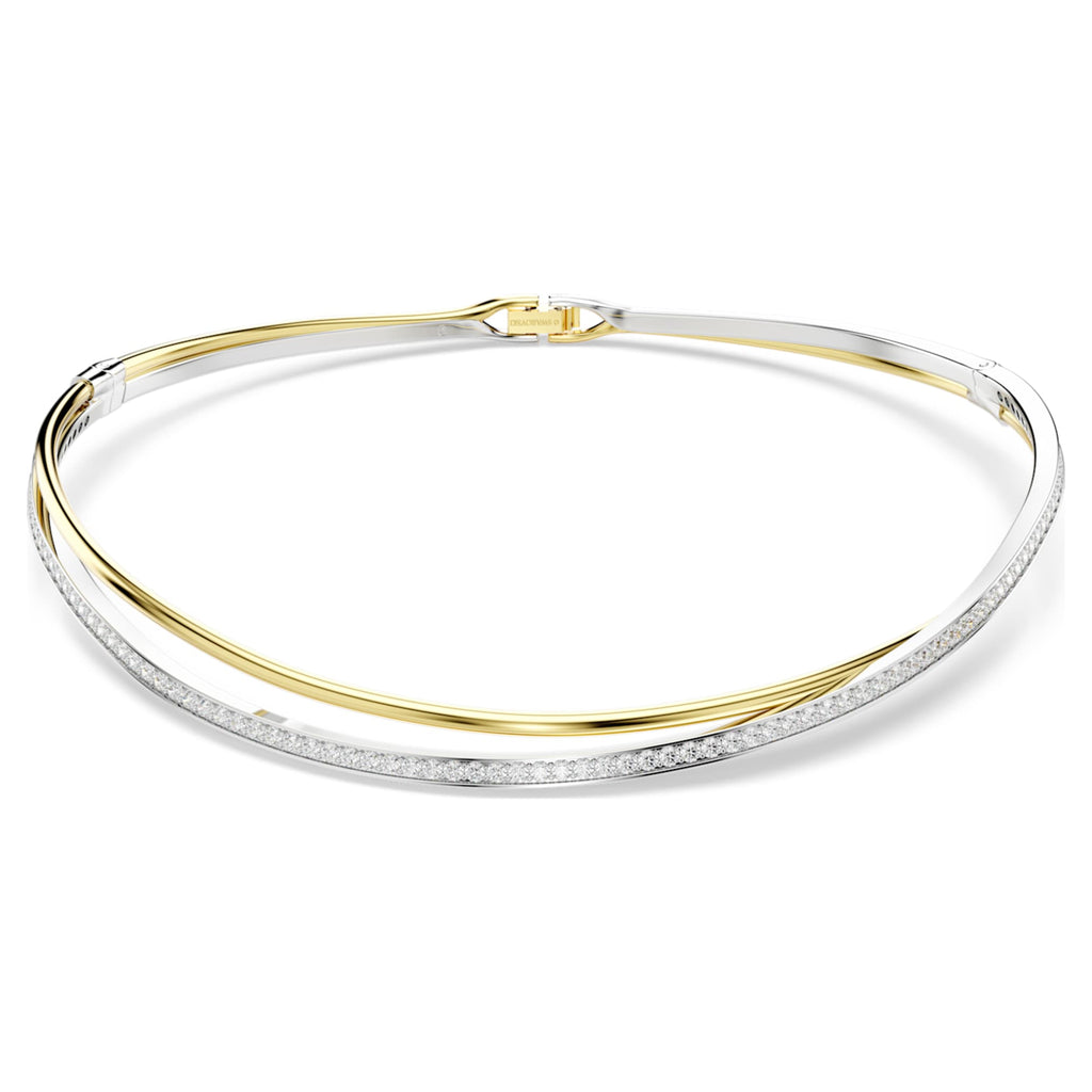 Swarovski Hyperbola choker Round cut, White, Mixed metal finish