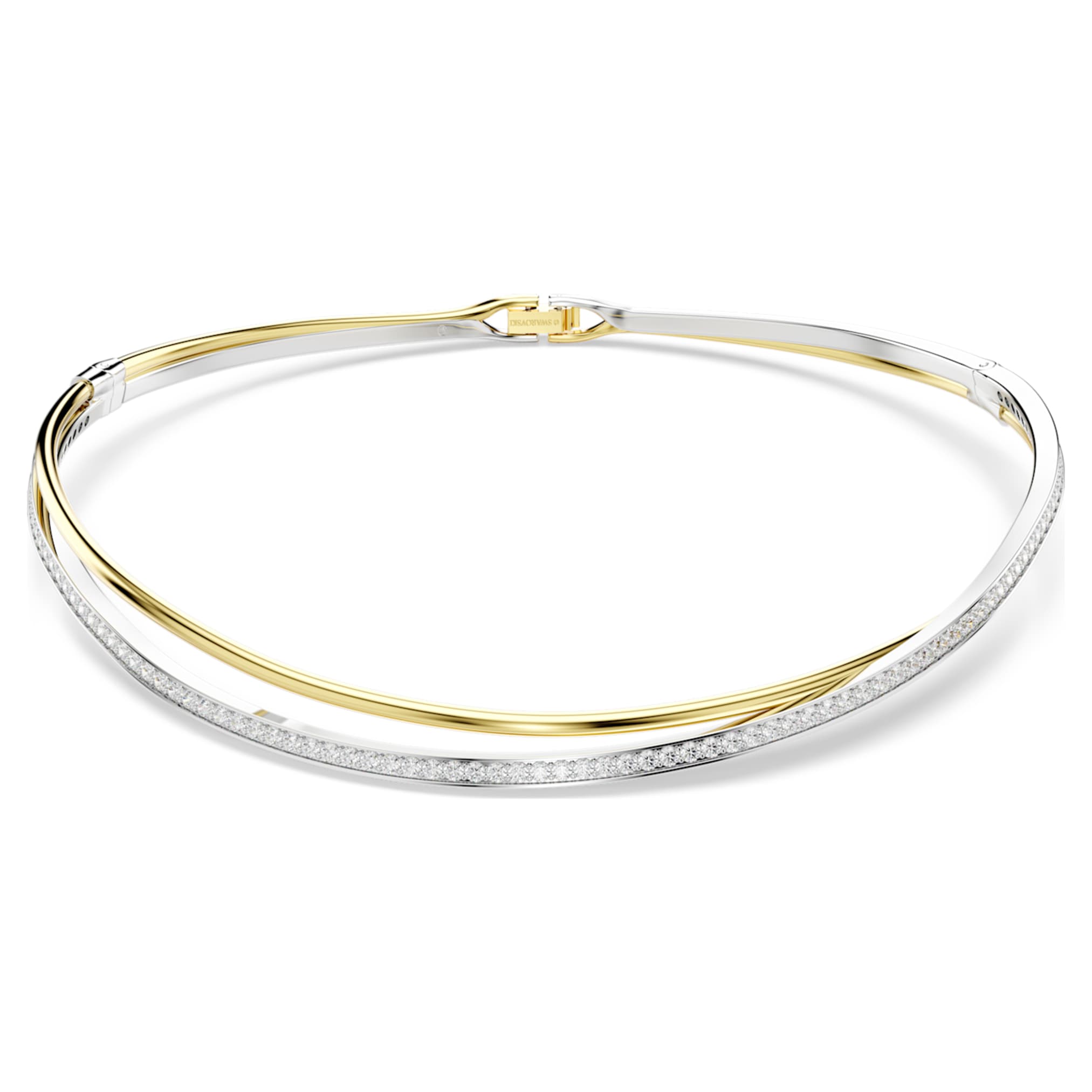 Swarovski Hyperbola choker Round cut, White, Mixed metal finish