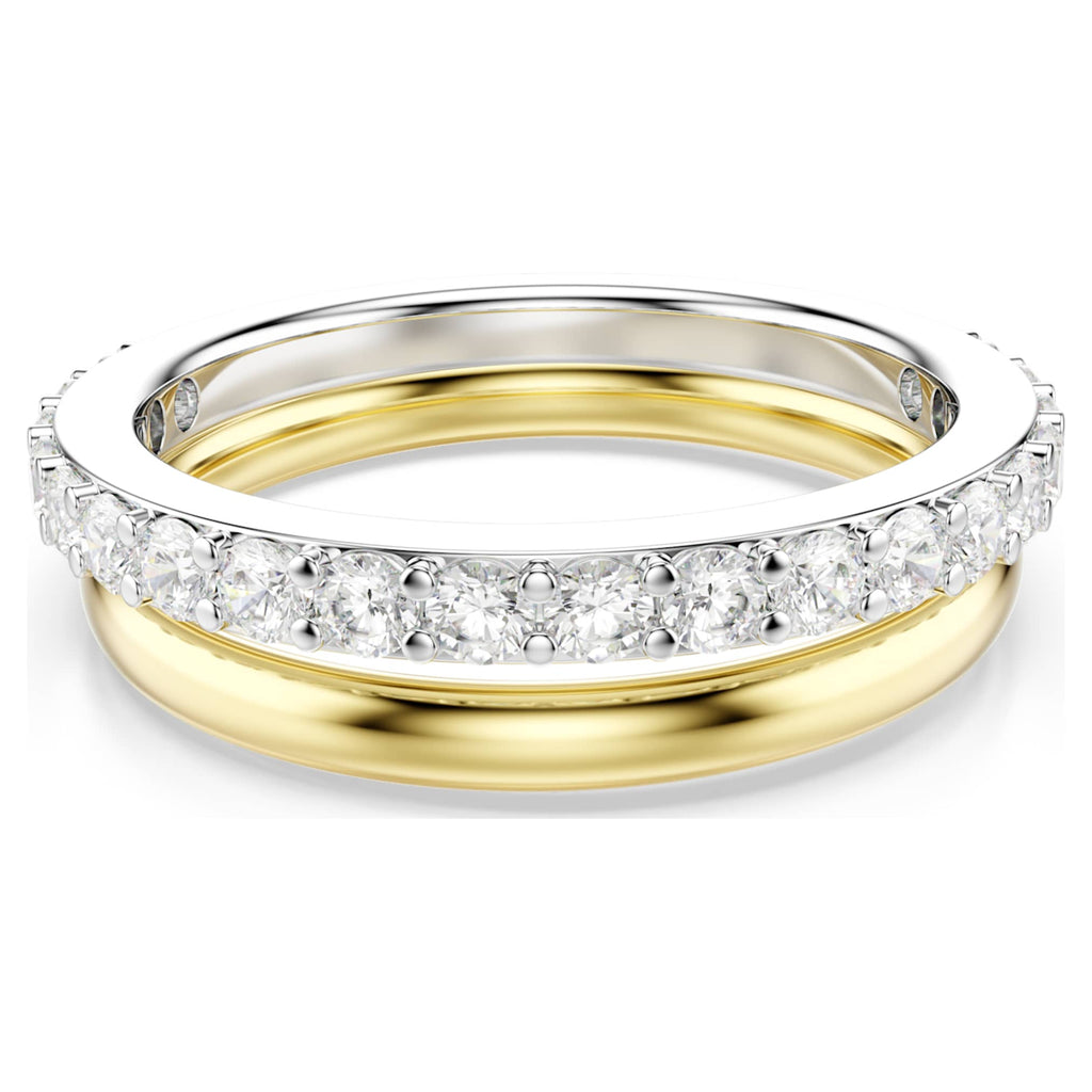 Swarovski Hyperbola cocktail ring Round cut, White, Mixed metal finish