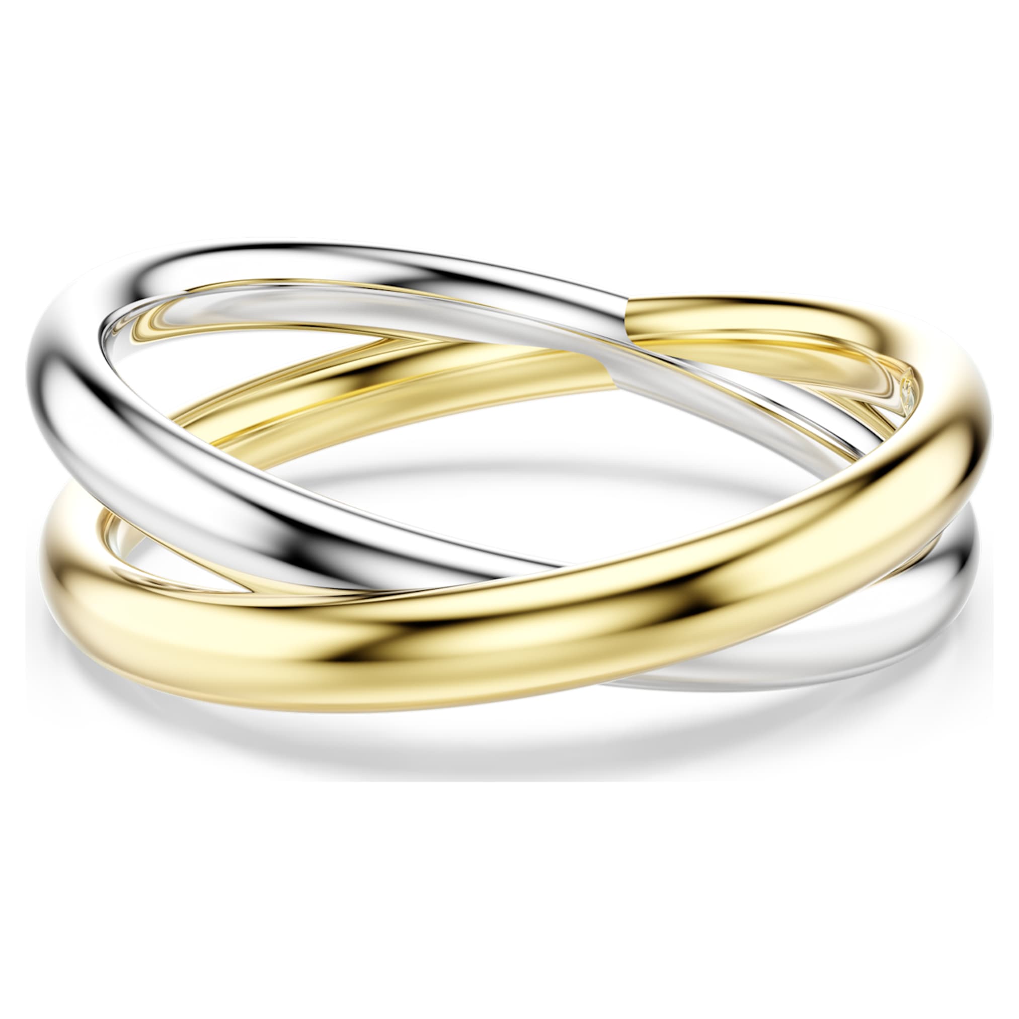 Swarovski Hyperbola cocktail ring Round cut, White, Mixed metal finish