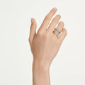 Swarovski Hyperbola cocktail ring Round cut, White, Mixed metal finish