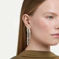 Swarovski Hyperbola earrings Layered, Round cut, White, Mixed metal finish