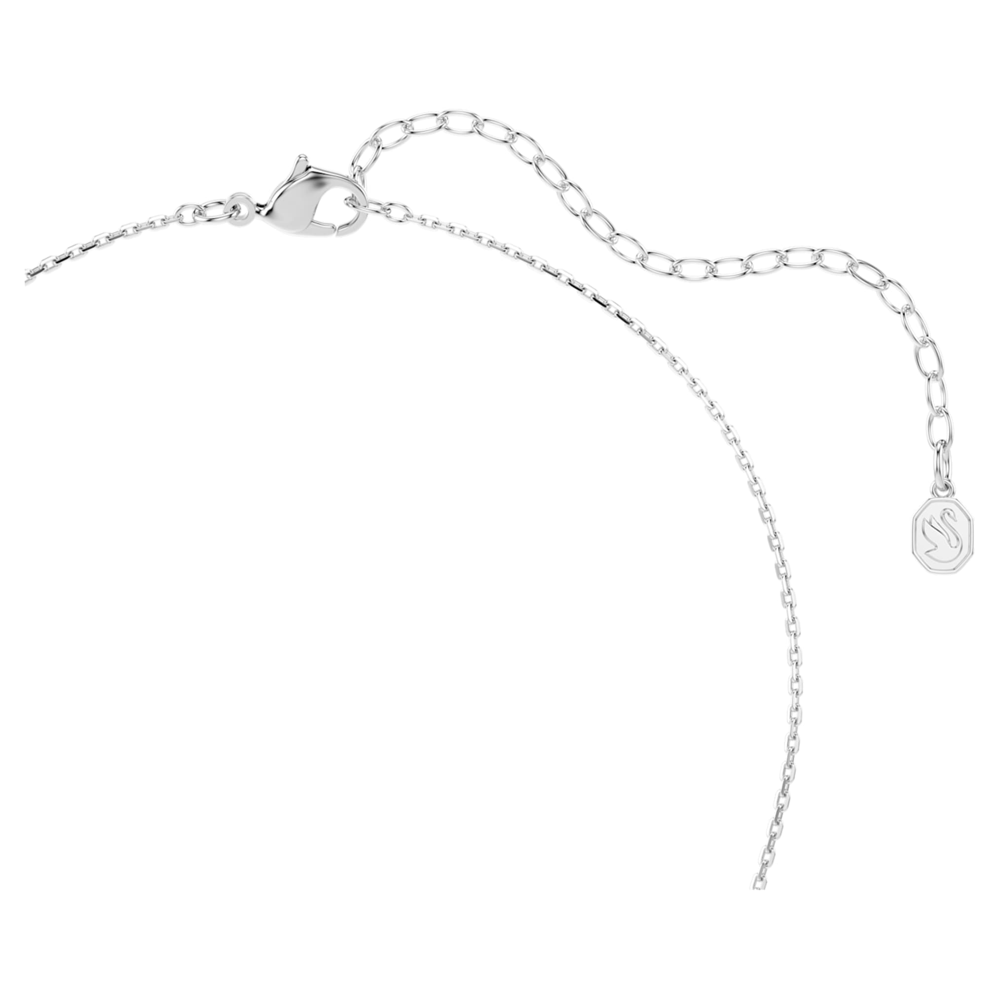 Swarovski Hyperbola necklace Round cut, Heart, White, Mixed metal finish