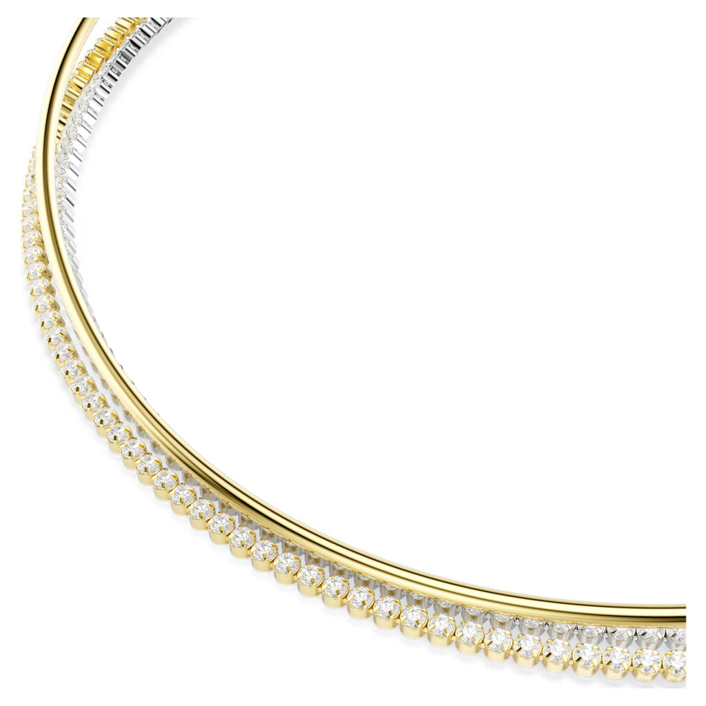 Swarovski Hyperbola necklace Round cut, White, Mixed metal finish