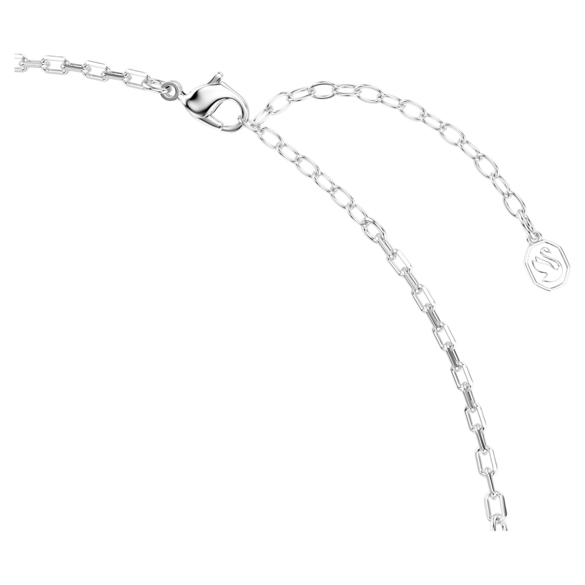Swarovski Hyperbola necklace Round cut, White, Mixed metal finish