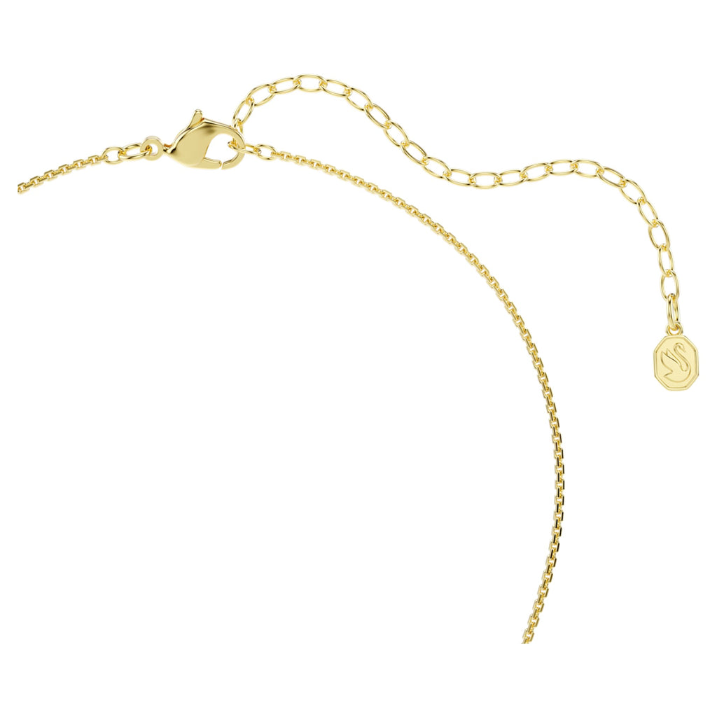 Swarovski Hyperbola pendant Round cut, White, 18K gold finish