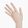 Swarovski Hyperbola ring Mixed cuts, White, Mixed metal finish