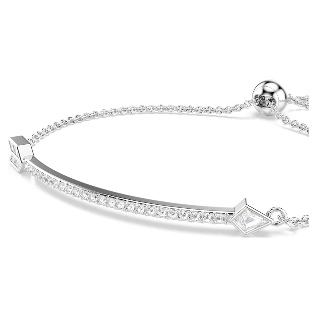 Swarovski Idyllia bracelet Mixed cuts, Arrow, White, Rhodium plated
