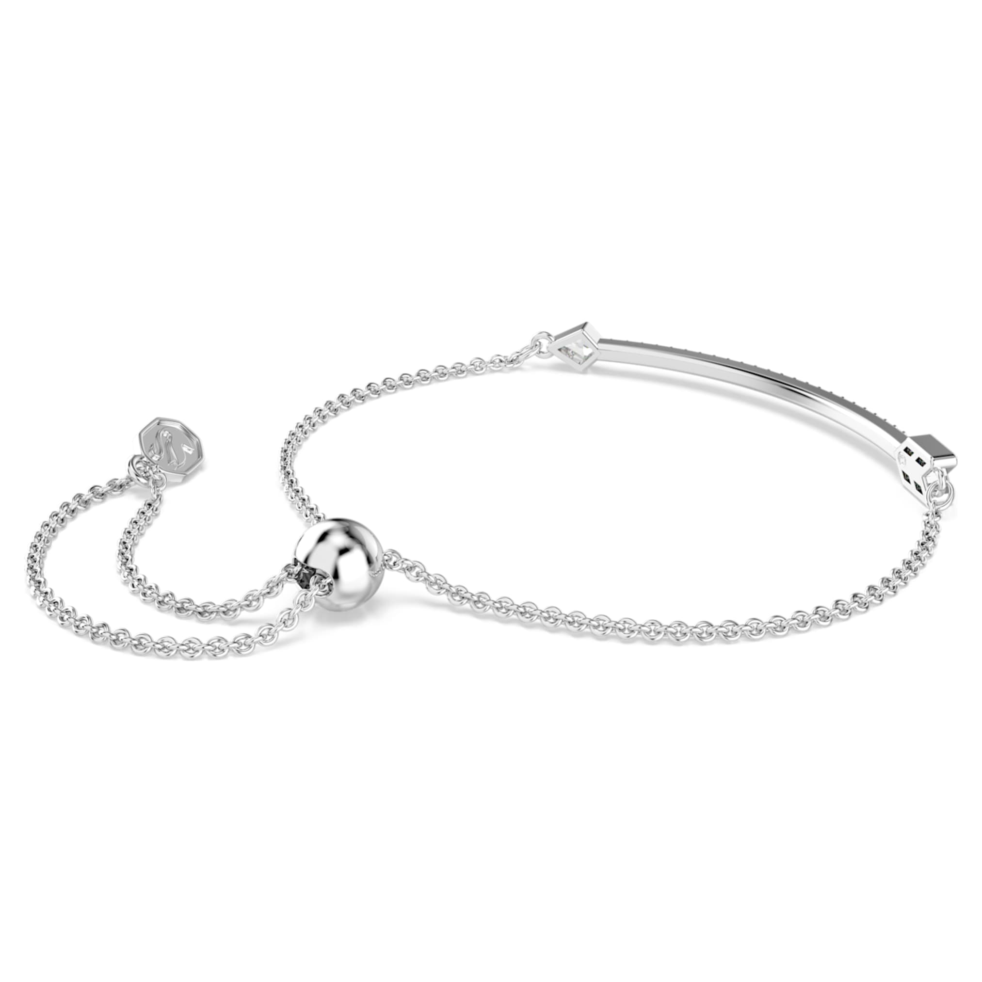 Swarovski Idyllia bracelet Mixed cuts, Arrow, White, Rhodium plated