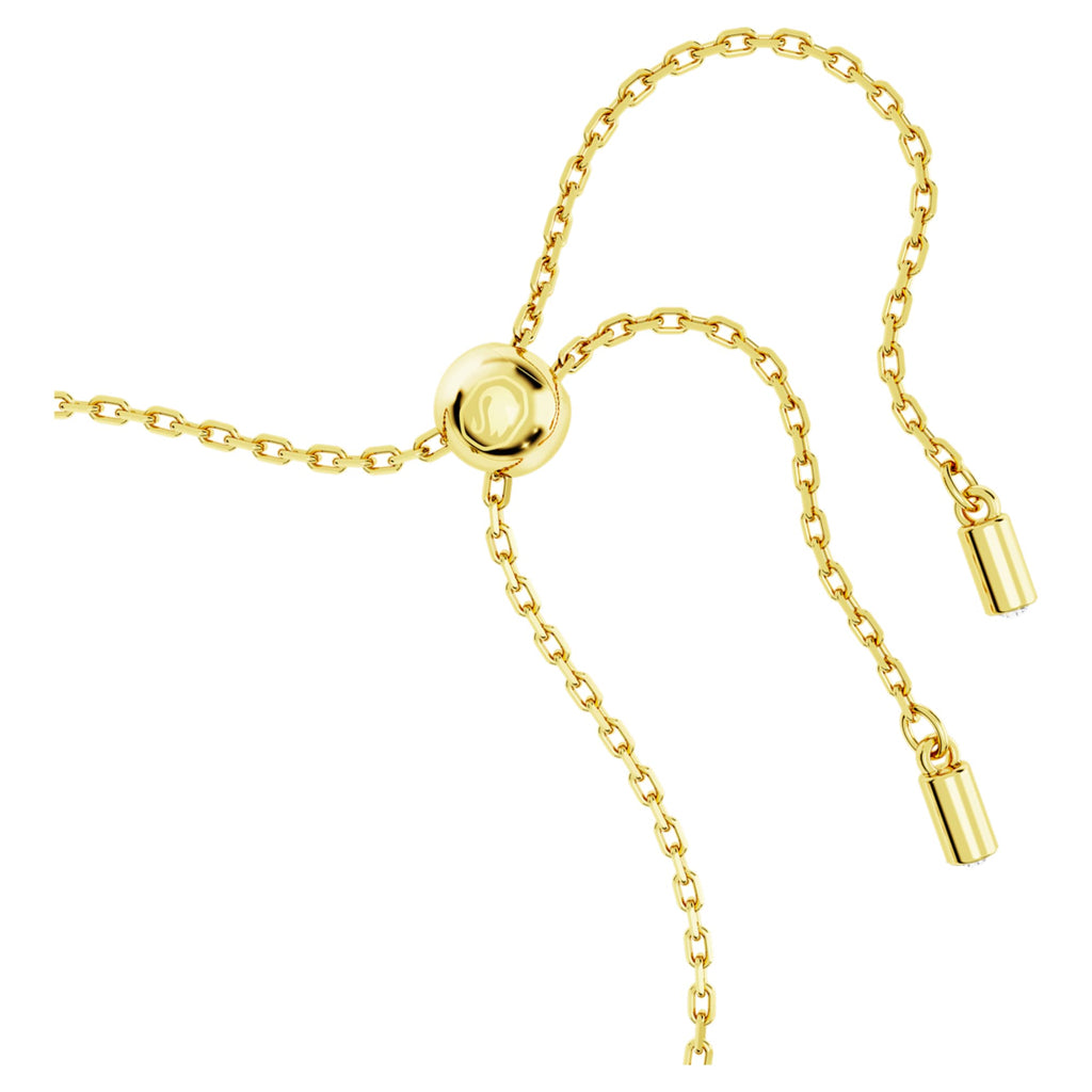 Swarovski Idyllia bracelet Mixed cuts, Clover, Green, 18K gold finish