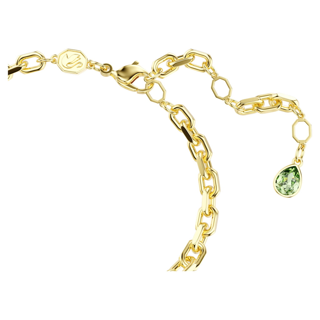 Swarovski Idyllia bracelet Mixed cuts, Flower, Multicolored, 18K gold finish