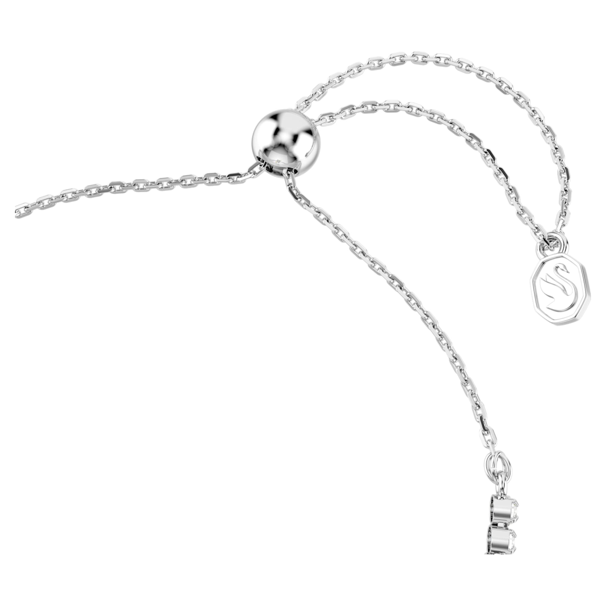 Swarovski Idyllia bracelet Mixed cuts, Heart with arrow, White, Rhodium plated