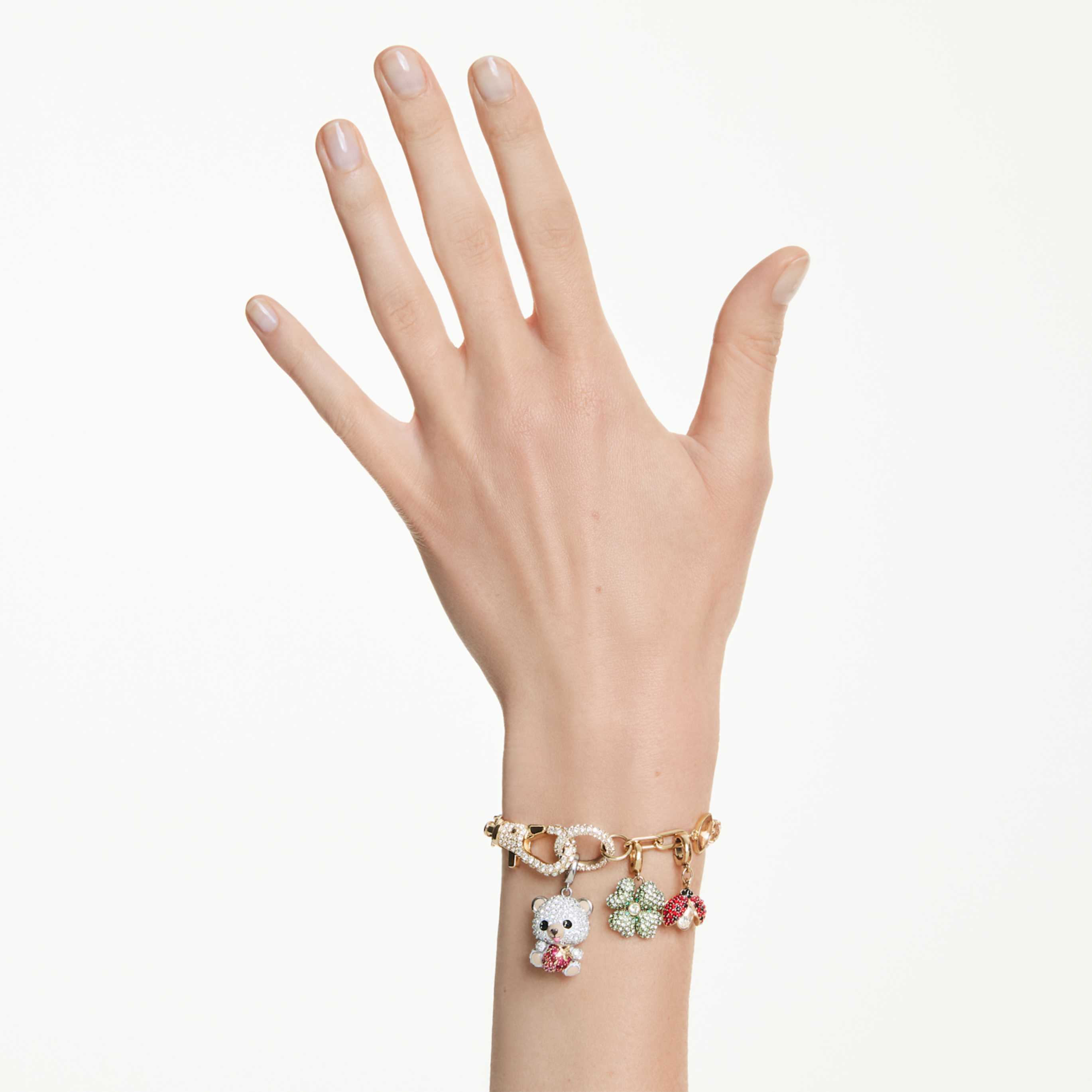 Swarovski Idyllia bracelet Mixed cuts, Mixed motifs, Multicolored, 18K gold finish