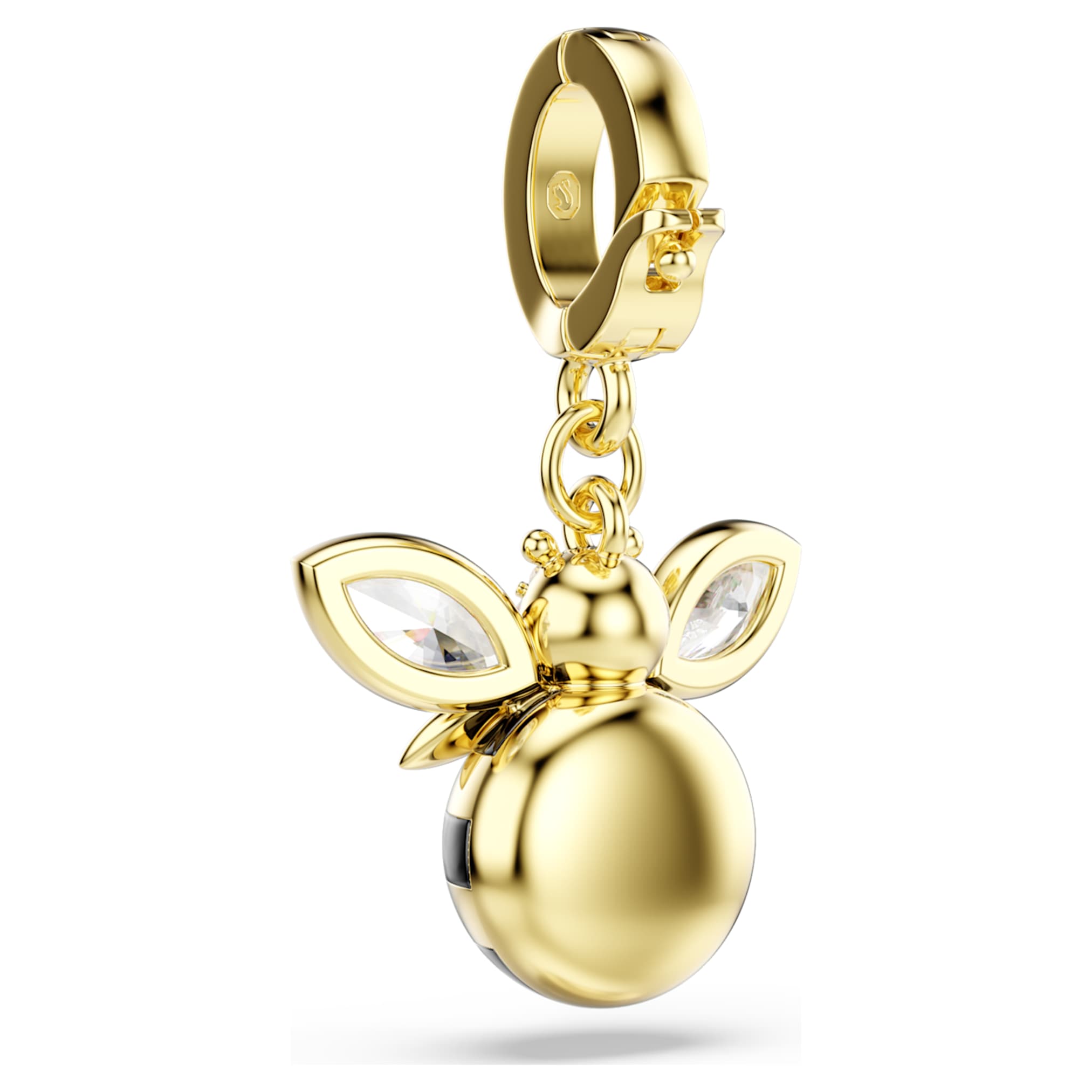 Swarovski Idyllia charm Mixed cuts, Bee, Multicolored, 18K gold finish