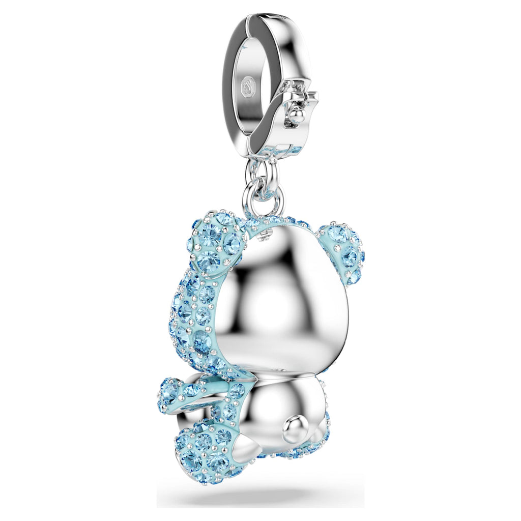 Swarovski Idyllia charm Mixed cuts, Teddy, Blue, Rhodium plated