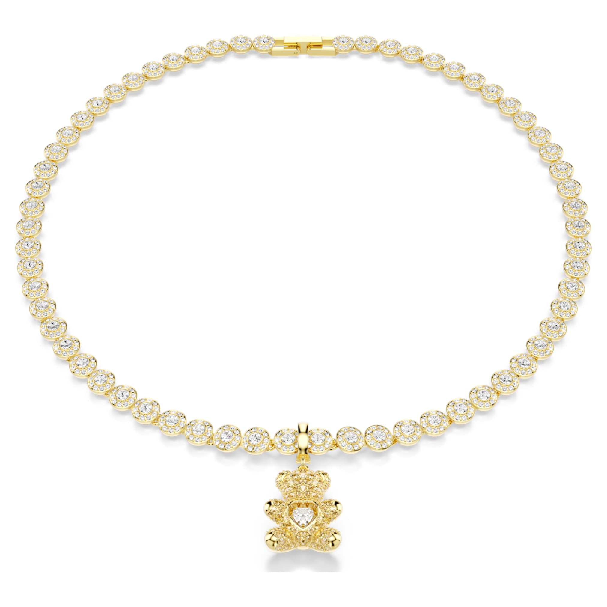 Swarovski Idyllia charm Mixed cuts, Teddy, Gold tone, 18K gold finish