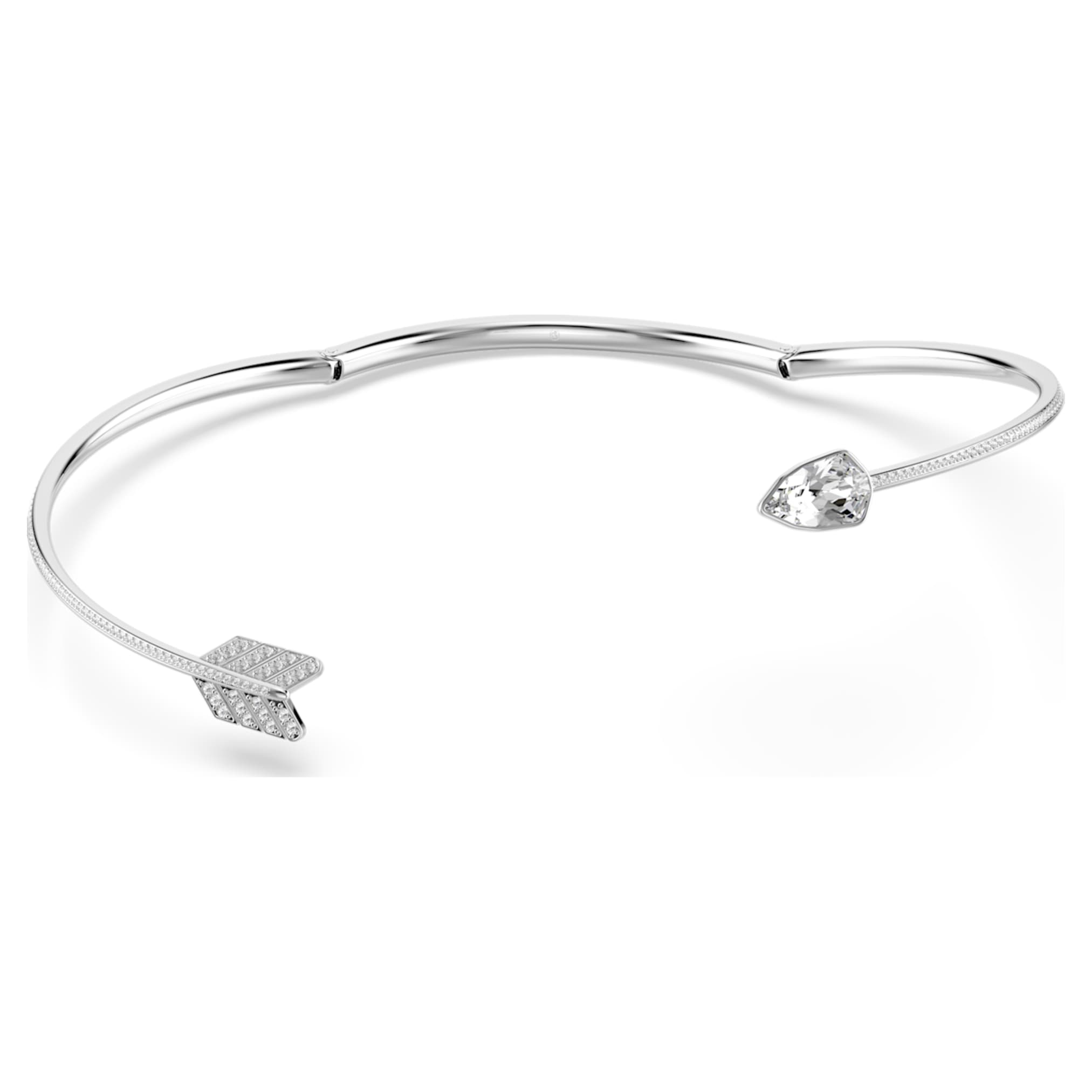Swarovski Idyllia choker Mixed cuts, Arrow, White, Rhodium plated