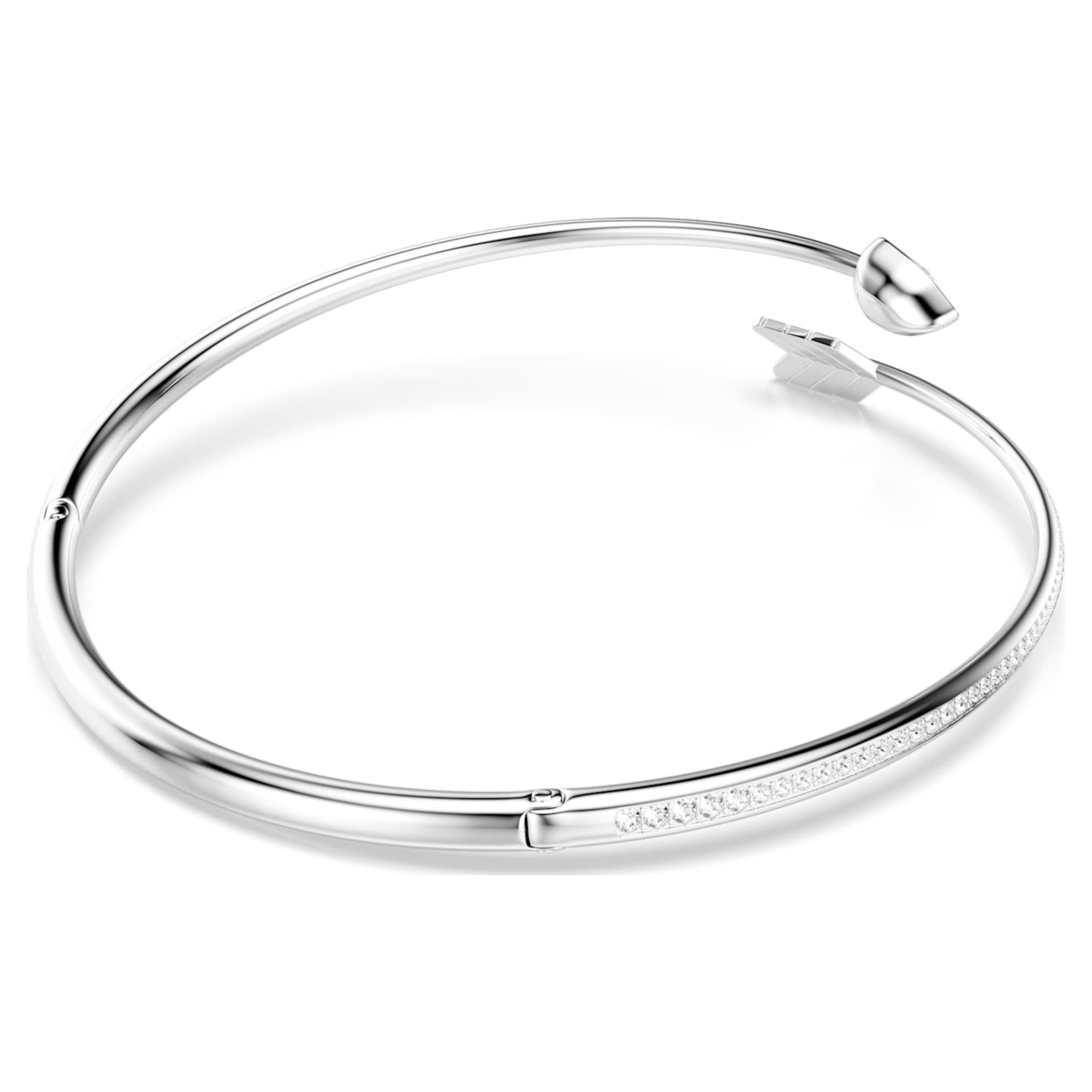 Swarovski Idyllia choker Mixed cuts, Arrow, White, Rhodium plated