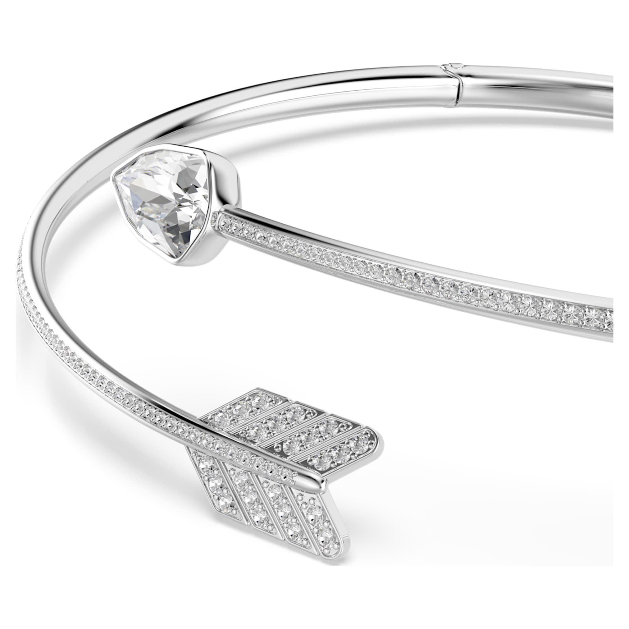 Swarovski Idyllia choker Mixed cuts, Arrow, White, Rhodium plated