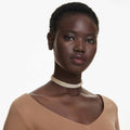 Swarovski Idyllia choker Oval cut, White, 18K gold finish