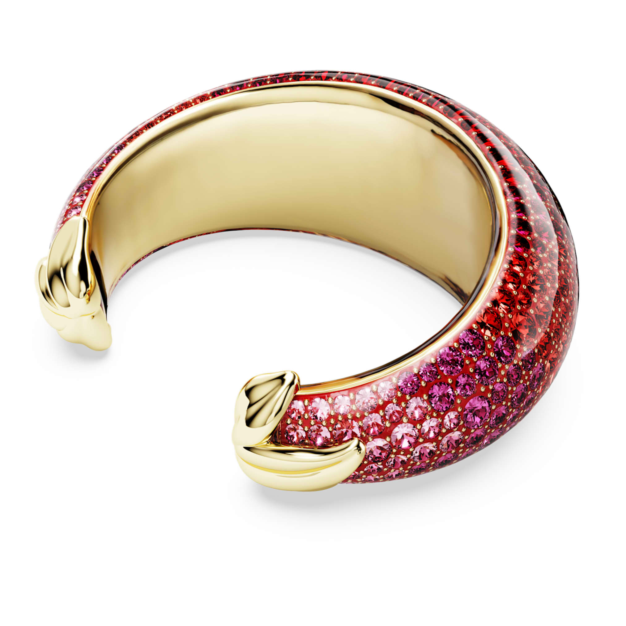 Swarovski Idyllia cuff Red, 18K gold finish