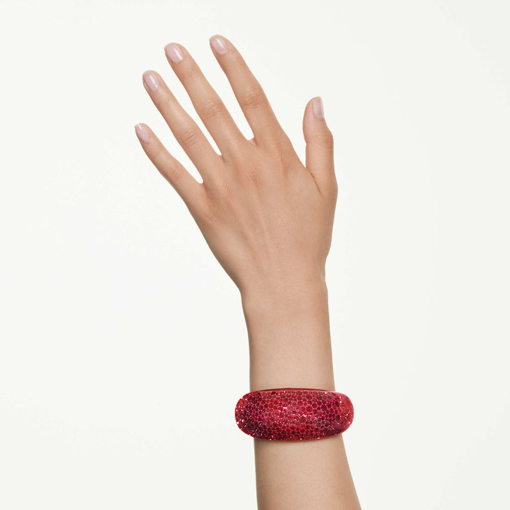 Swarovski Idyllia cuff Red, 18K gold finish