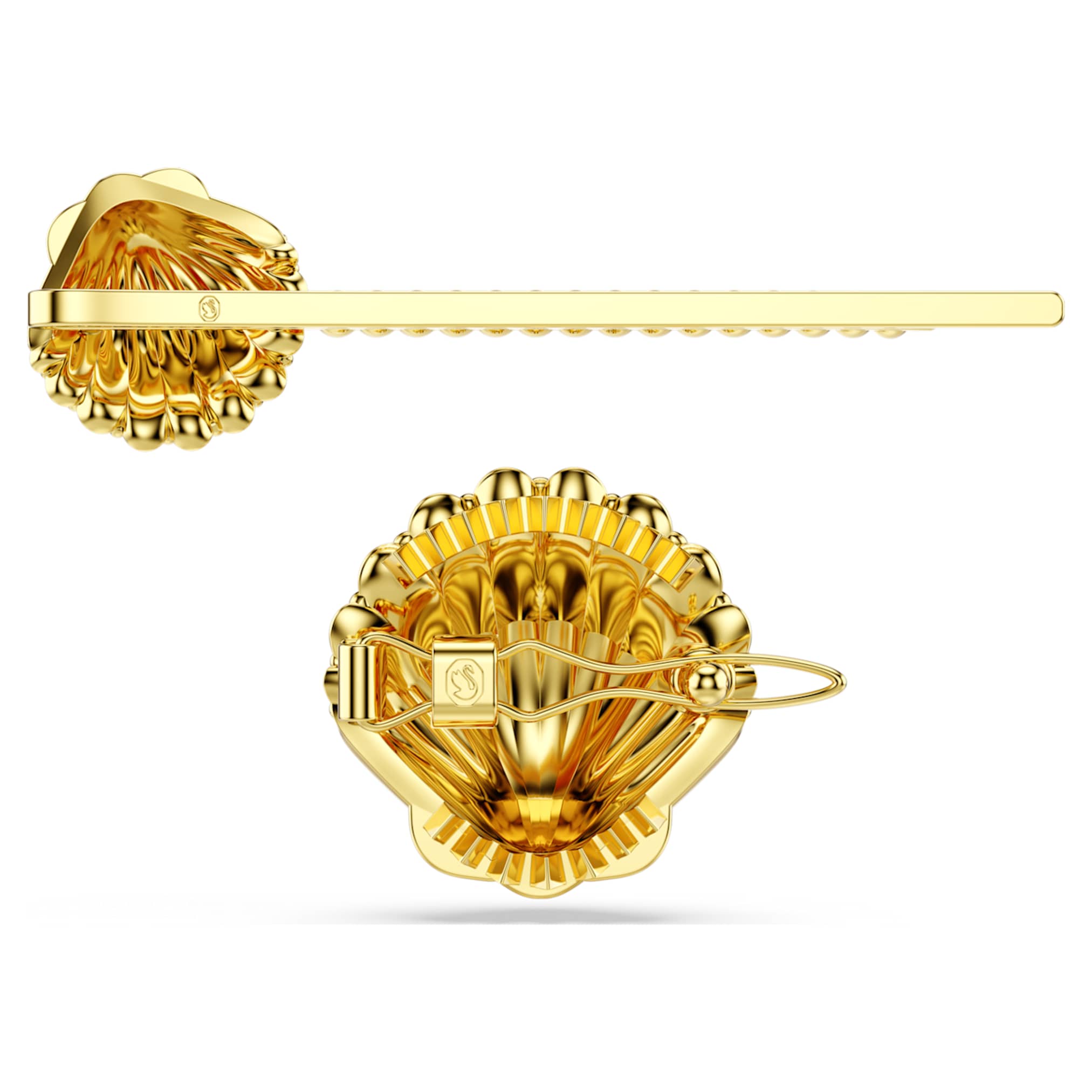 Swarovski Idyllia hair pin Set (2), Shell, White, Mixed metal finish