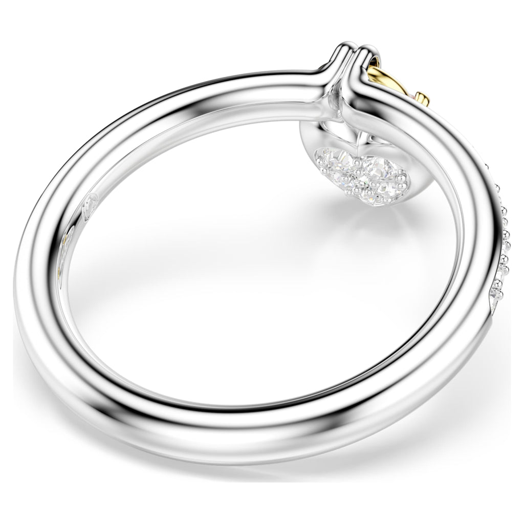Swarovski Idyllia motif ring Mixed cuts, Heart, Pink, Mixed metal finish
