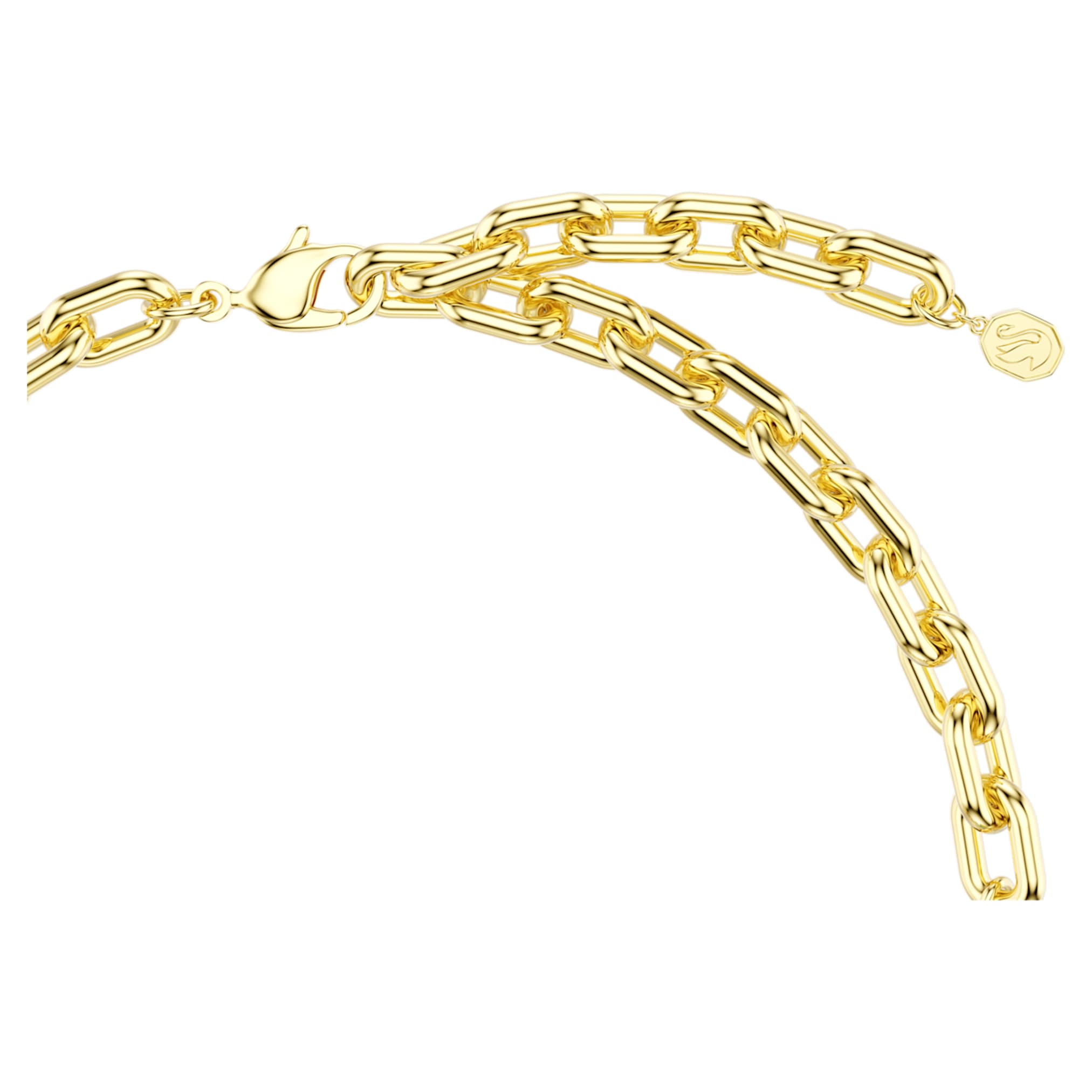 Swarovski Idyllia necklace Mixed cuts, Pavé, Flower, Multicolored, 18K gold finish