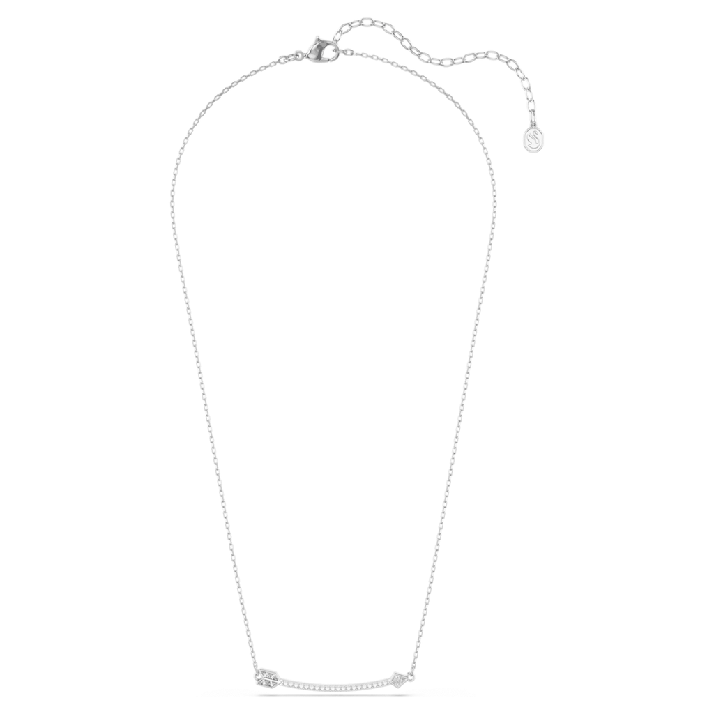 Swarovski Idyllia pendant Mixed cuts, Arrow, White, Rhodium plated