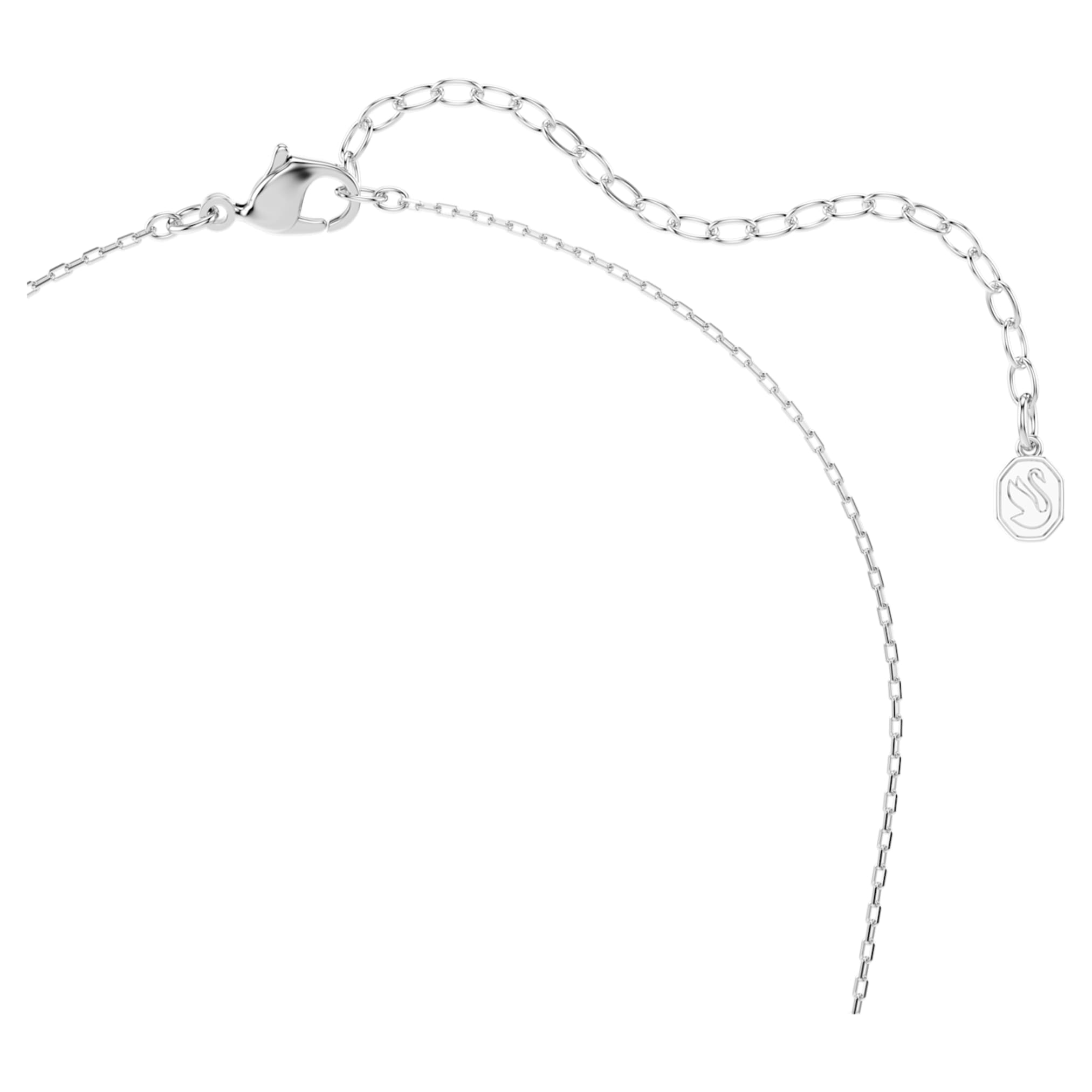 Swarovski Idyllia pendant Mixed cuts, Arrow, White, Rhodium plated