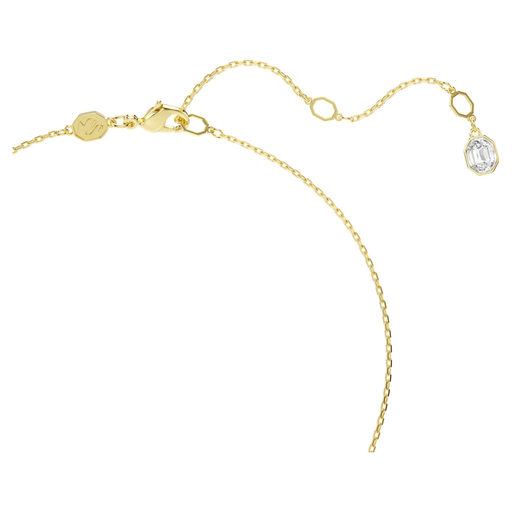 Swarovski Idyllia pendant Mixed cuts, Flower, Blue, 18K gold finish