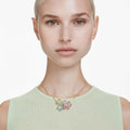 Swarovski Idyllia pendant Mixed cuts, Flower, Multicolored, 18K gold finish