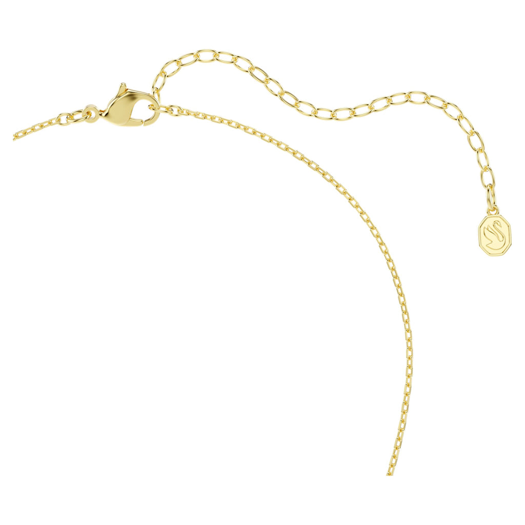 Swarovski Idyllia pendant Mixed cuts, Heart, Key, Pink, 18K gold finish