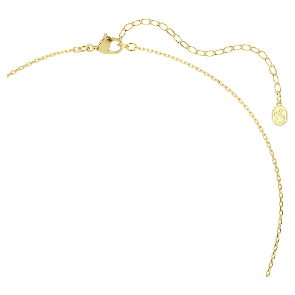 Swarovski Idyllia pendant Mixed cuts, Heart, Pink, 18K gold finish