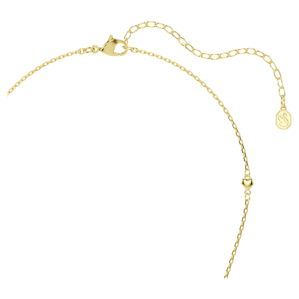 Swarovski Idyllia pendant Mixed cuts, Heart, White, 18K gold finish