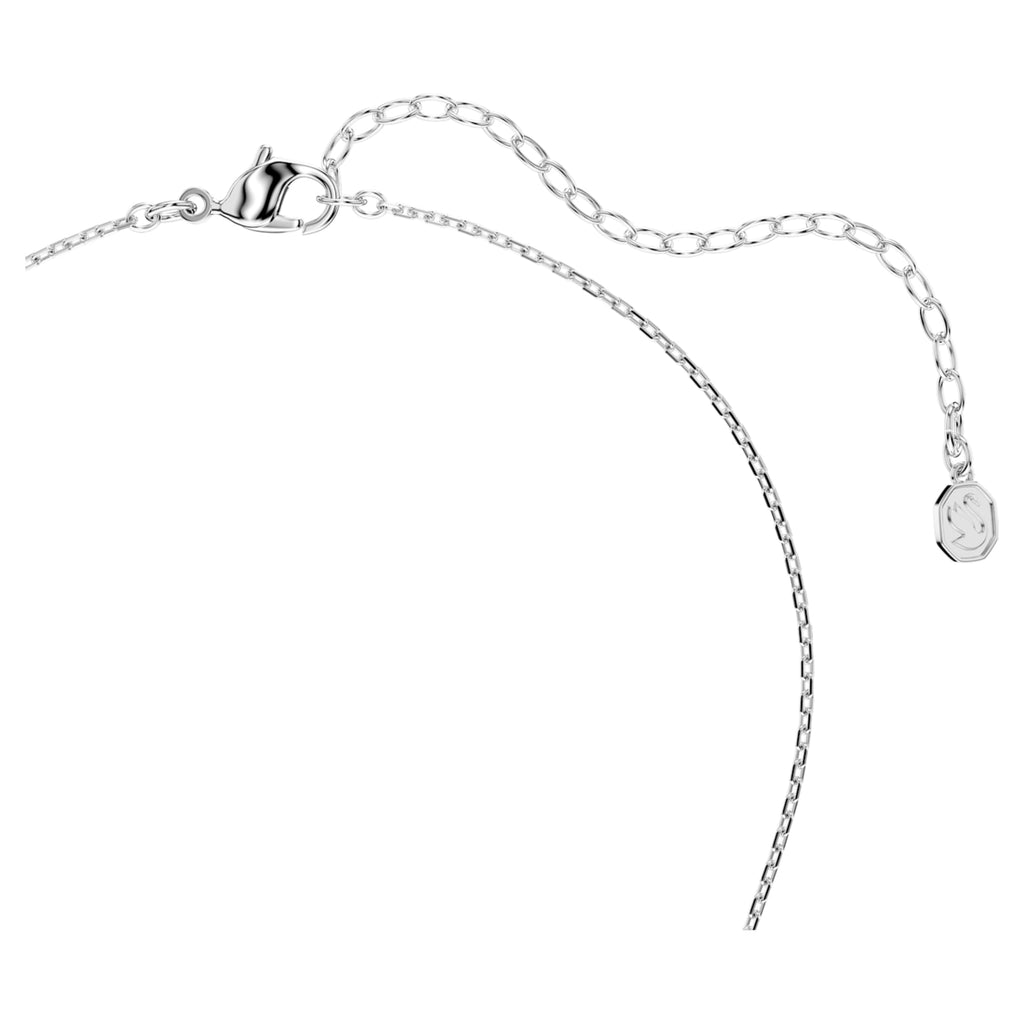 Swarovski Idyllia pendant Mixed cuts, Snowflake, White, Rhodium plated