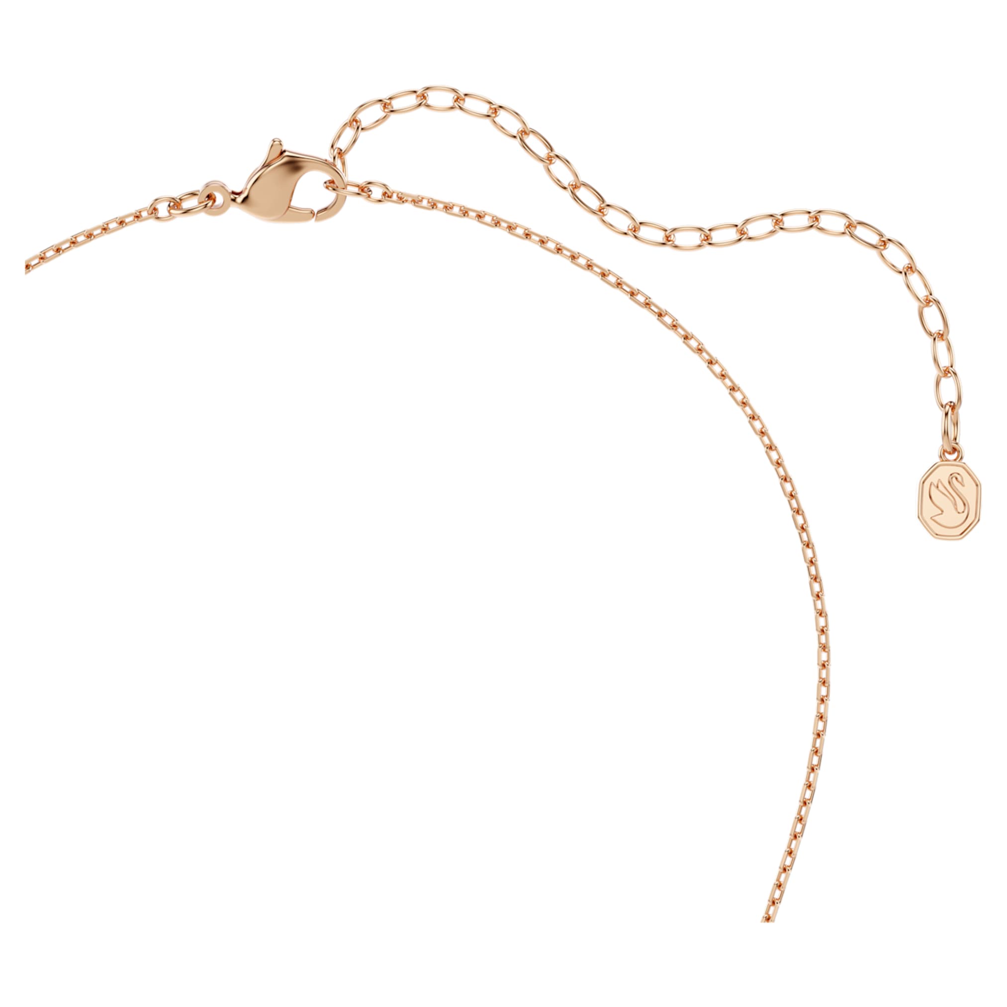 Swarovski Idyllia set Mixed cuts, Heart with arrow, White, 18K rose gold finish