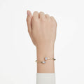 Swarovski Imber bangle Mixed cuts, White, 18K gold finish
