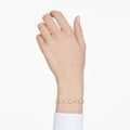 Swarovski Imber bracelet Mixed cuts, White, 18K gold finish